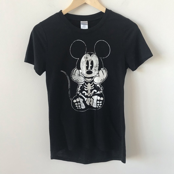 Disney Tops - Disney Mickey Mouse skeleton Halloween T-shirt